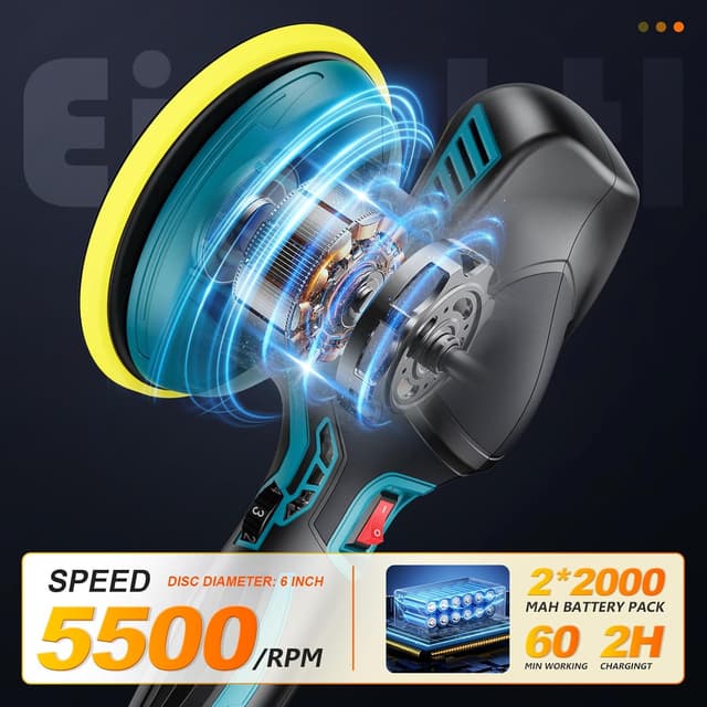 Thumbnail 2 de Lucidatrice Auto a Batteria 150 mm 2×21V 2000mAh