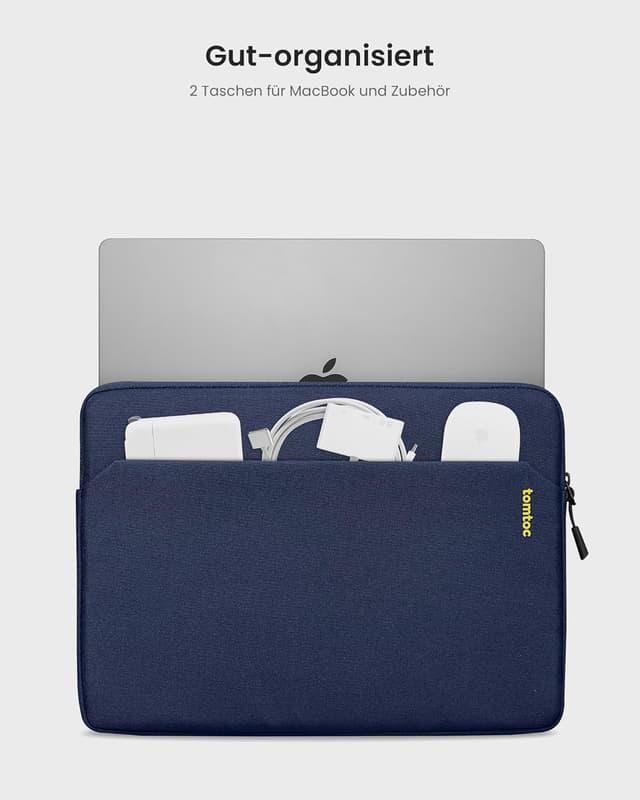 Detalle de tomtoc Slim Laptop Tasche Hülle für 14‑Zoll MacBook Pro & Surface 7 – wasserabweisend, schlank