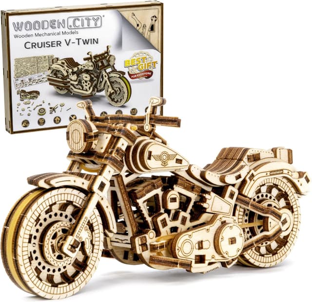 Imagen de WOODEN.CITY Cruiser V-Twin Puzzle 3D Bois en OfertitasTOP