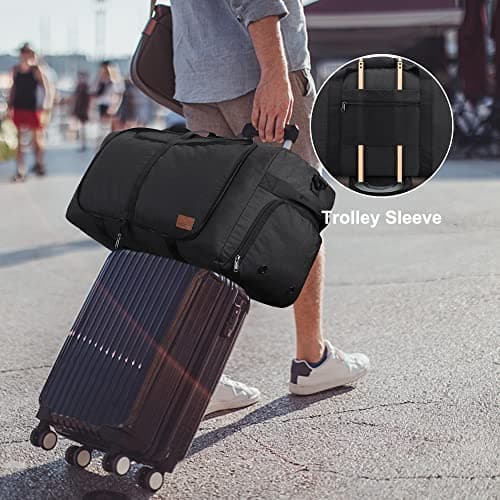 Thumbnail 7 de VS VOGSHOW Vogshow 120L bolsa de viaje plegable grande impermeable con compartimento para zapatos