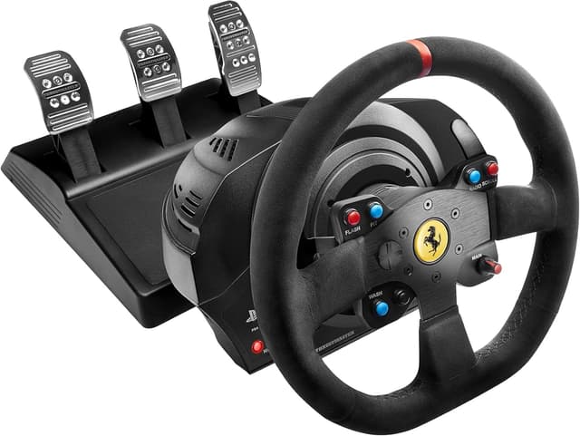 Detalle de Thrustmaster T300 Integral Alcantara Ferrari 599XX Evo wheel & T3PA 3-pedal set (PC, PS4, PS5)
