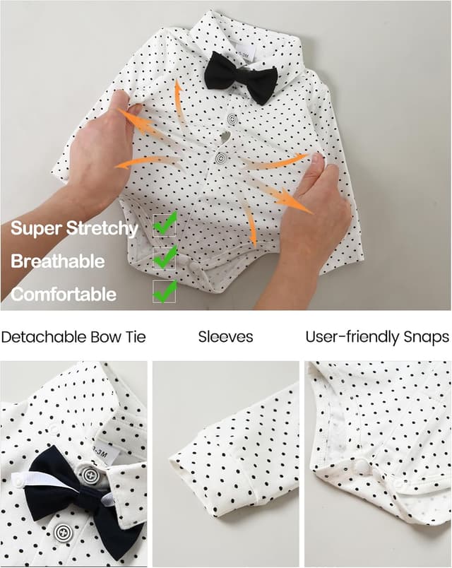 Thumbnail 2 de Amissz Baby Junge Anzug Taufe 0-18M