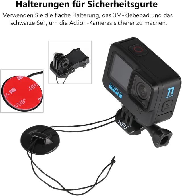 Detalle de HSU Halterungsset 12-teilig für Action-Kameras