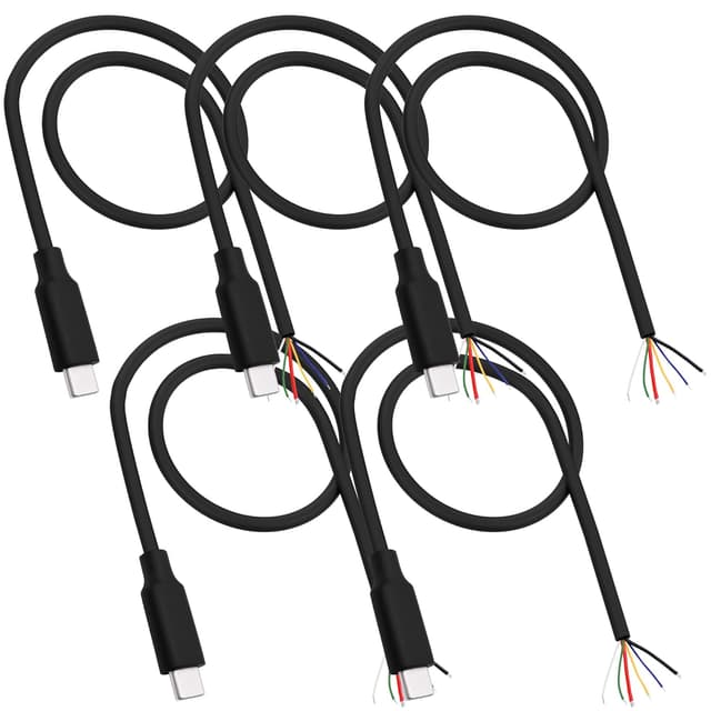Detalle de YARCHONN USB Type‑C 6‑pin pigtail cable 30cm