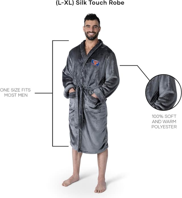 Detalle de Northwest NBA Transfer Patch Silk Touch Bath Robe (Large/X-Large)