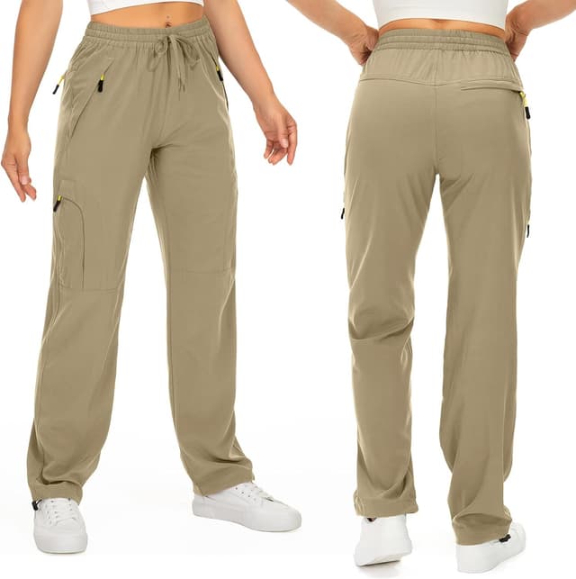 Detalle 2 de mosingle Women’s Walking Cargo Trousers – Lightweight quick-dry hiking pants with UPF 50 and zip pockets