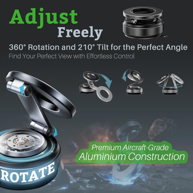 Detalle 2 de Jkoailiwi Magnetic car phone holder with 360°