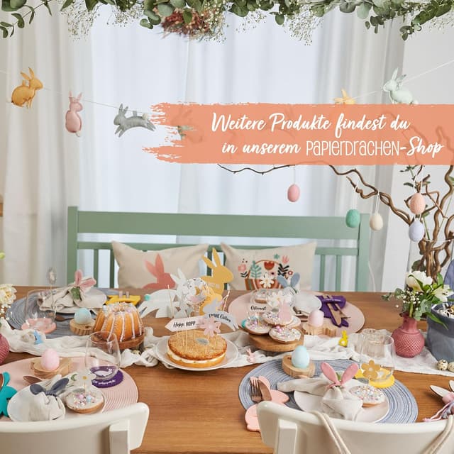 Thumbnail 6 de Papierdrachen DIY-Fädelset aus Holz für Ostern