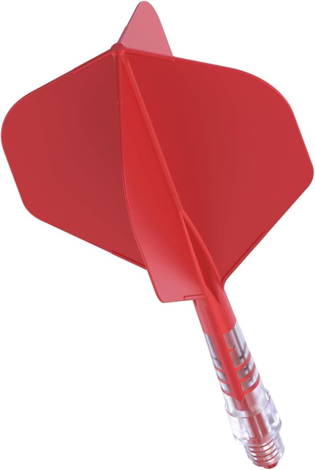 Detalle de CUESOUL ROST T19 carbon integrated dart shaft set (3) with red big standard flights