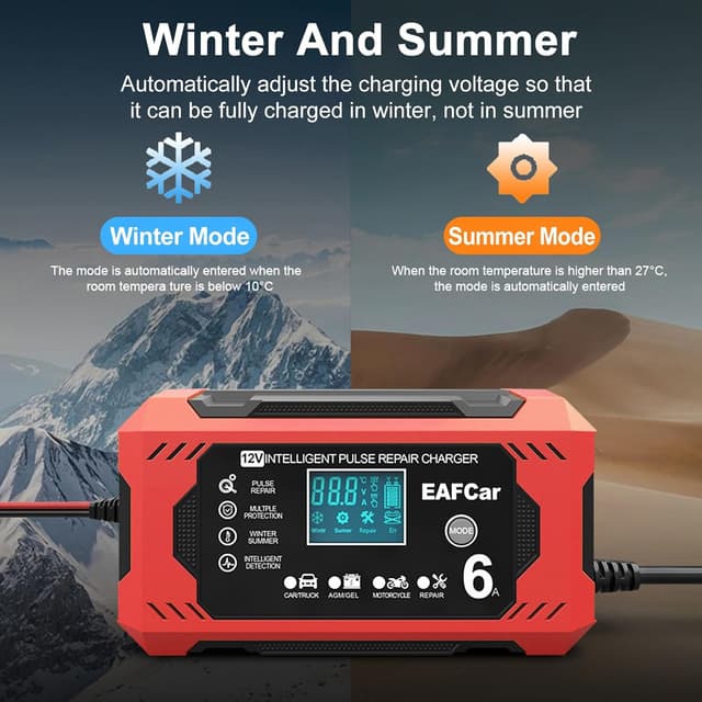 Thumbnail 5 de EAFCSZ Car Battery Charger 12V 6A