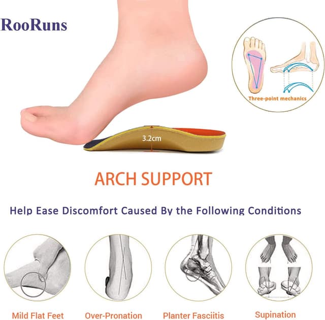 Detalle de RooRuns Orthotic Inserts 3/4 Length