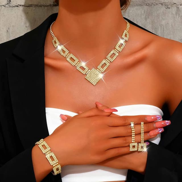 Thumbnail 3 de Fashband Kristall-Hochzeitsschmuckset Silber