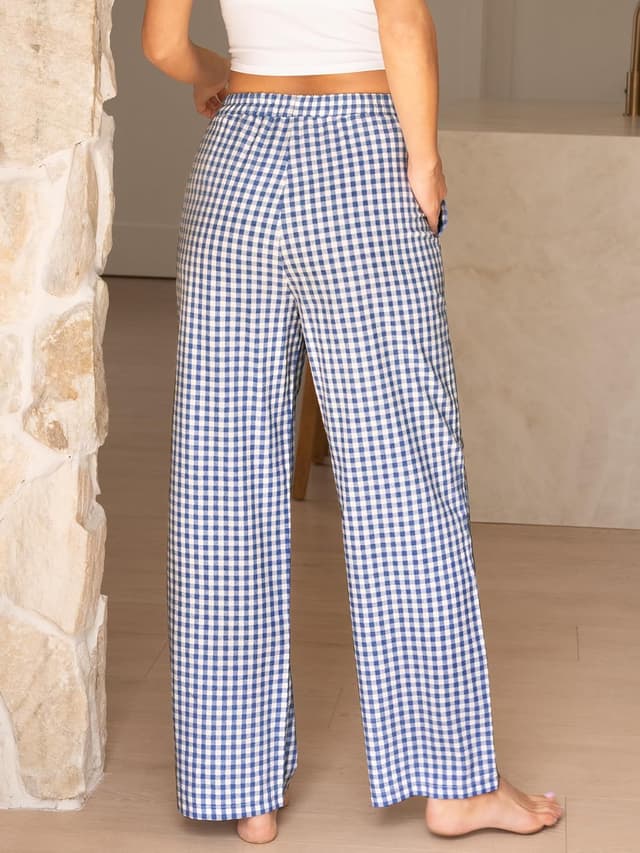 Detalle de ANRABESS Striped Gingham Pajama Pants XS-XXL