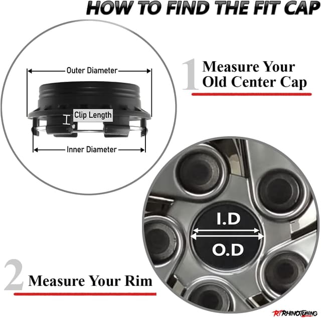 Detalle de Rhinotuning RhinoTuning 4PCS 67 mm Wheel Centre Caps (ABS) for GT30/TE37/CE28N-style wheels
