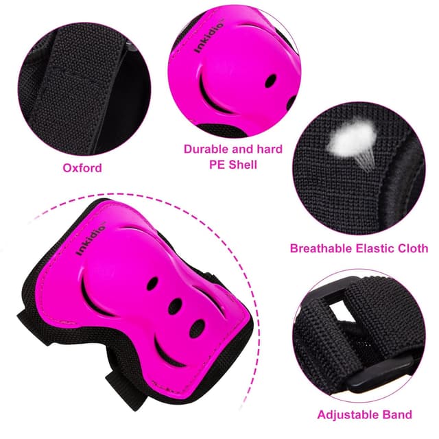 Thumbnail 3 de Inkidio Kinder-Schutzausrüstungs-Set mit Knieschützern, Ellbogenschützern & Handgelenkschützern (für Skaten, Skateboard, Roller, Radfahren)