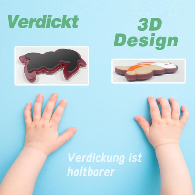 Detalle 2 de DUUMI Magnete Kinder: Kühlschrankmagnete mit Bauernhof-Tieren für Babys & Kleinkinder
