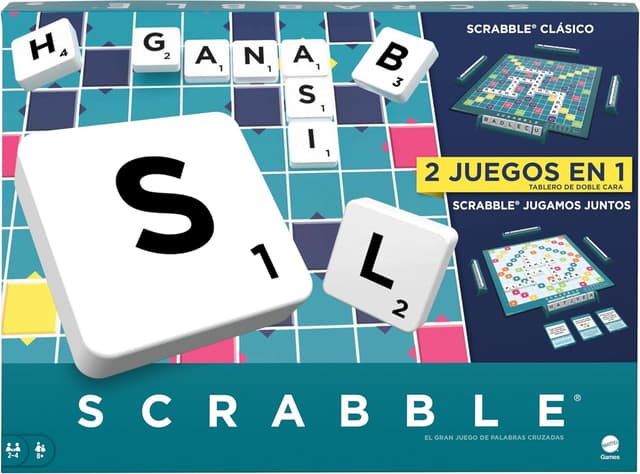 Thumbnail 6 de Mattel Games Scrabble – Il gioco da tavolo delle parole (nuova versione) con doppio tabellone e Parole di Squadra HXW03
