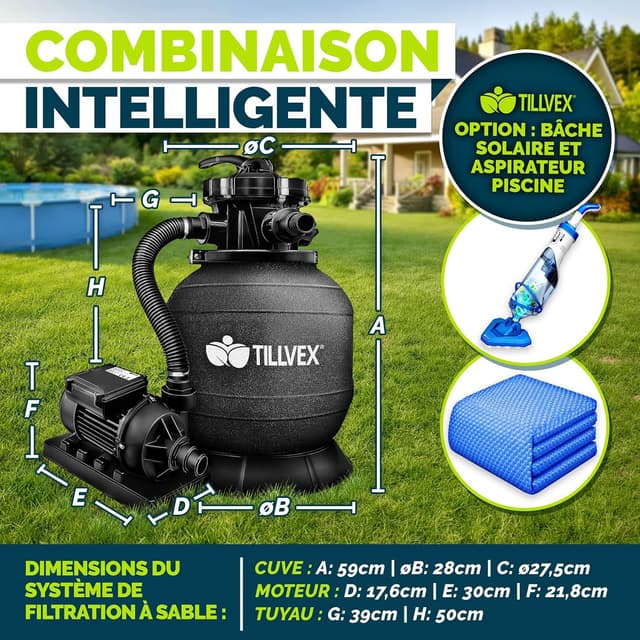 Thumbnail 1 de tillvex Système de Filtre à Sable 7900 L/h