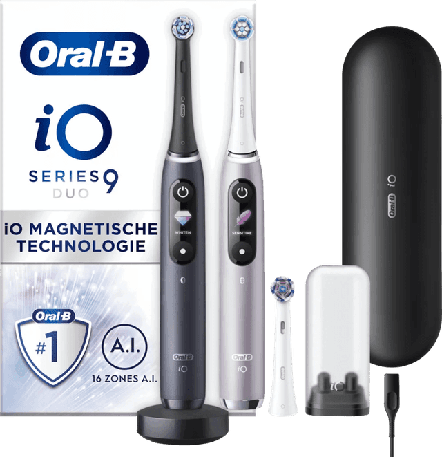 Detalle de Oral-B iO9n Doppelpack Rose Quartz & Onyx Schwarz