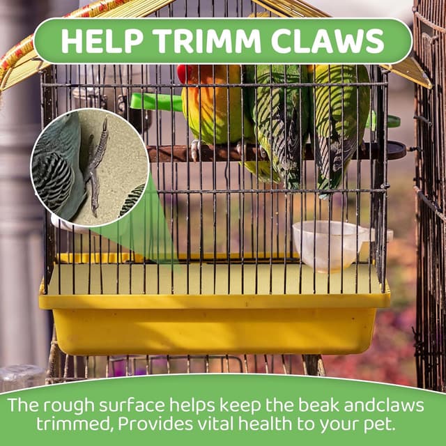 Detalle 2 de JVHLOV Gravel Liner Paper for Bird Cage (13 x 10 inches) for Parakeets, Cockatiels, Canaries & Finches