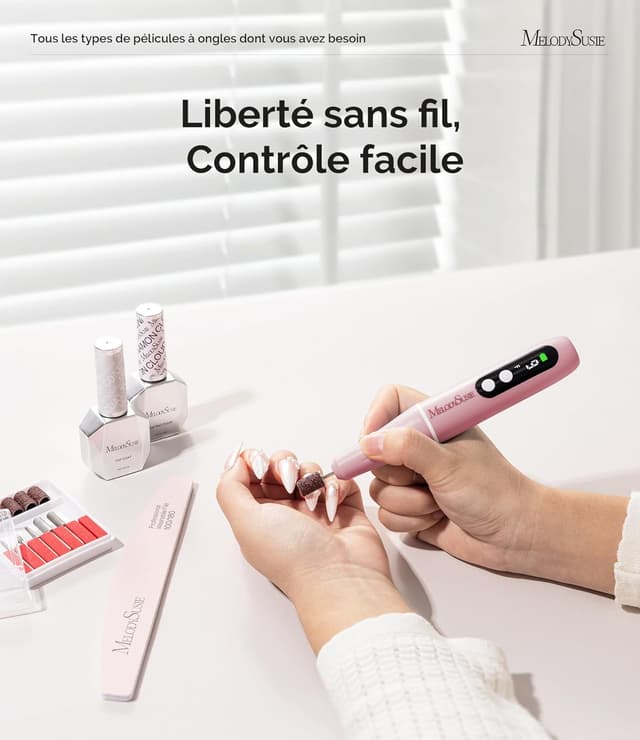 Detalle de MelodySusie PC90G Elektrische Nagelfräser mit 20000 U/Min