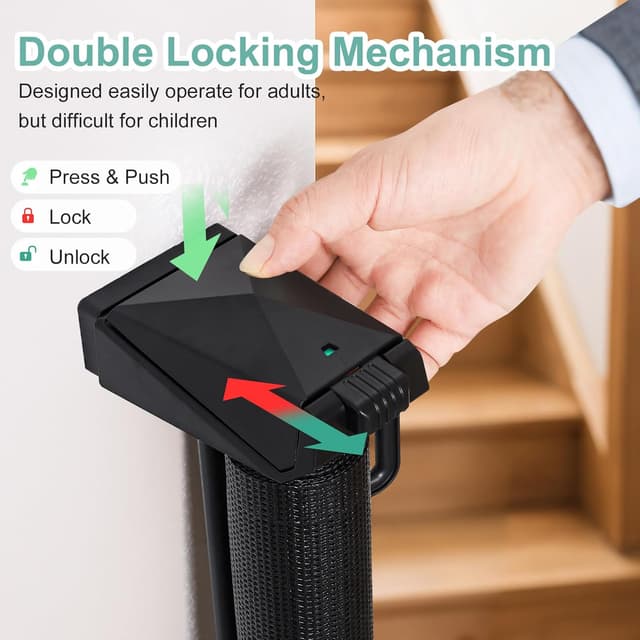 Thumbnail 2 de Retractable Stair Gate 150 cm, 86 cm tall 🚪