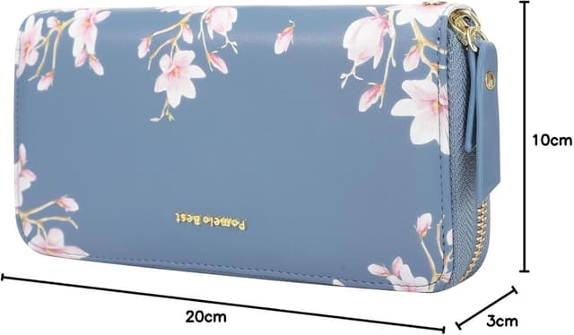 Thumbnail 6 de Pomelo Best portafogli in pelle da donna con blocco RFID, zip e cinturino da polso