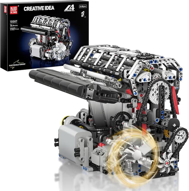 Detalle de Mould King 10087 Technik Motor Bausatz Bausteine 1787 Teile
