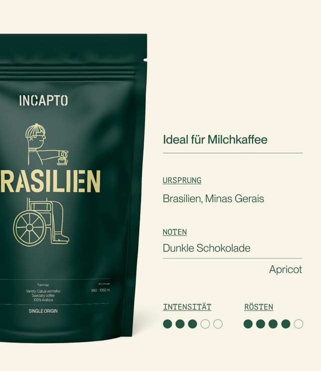 Detalle 2 de Incapto Spezialitäten-Kaffeebohnen Espresso 1 kg