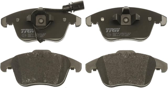 Detalle de TRW GDB1814 : kit de 4 plaquettes de frein avec contact d’usure (essieu avant, Audi A4 B8)