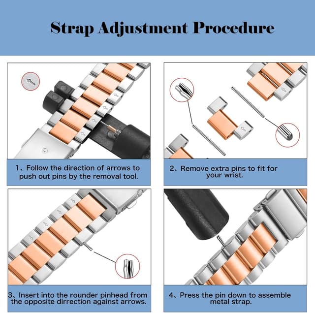 Detalle de 20mm stainless steel metal strap for Garmin