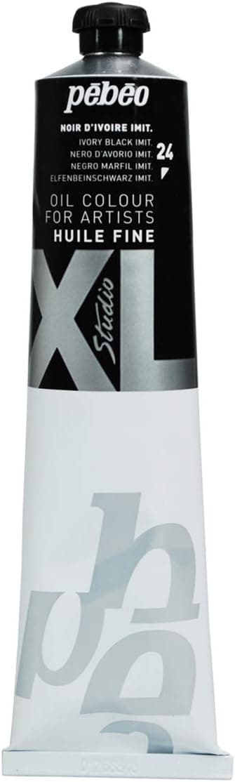 Detalle de Pébéo Óleo Fino XL - Pintura Oleo Negro, 200 ml 🎨