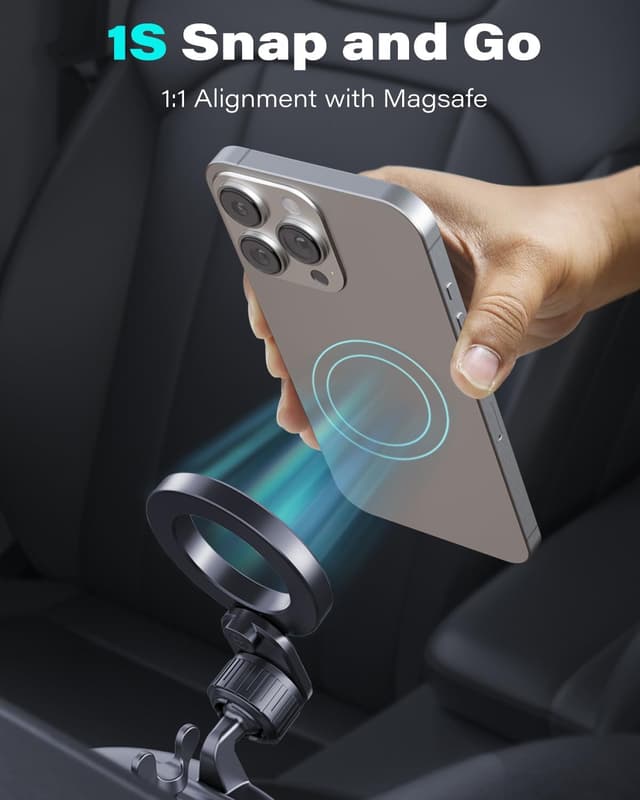 Thumbnail 4 de 1Zero for MagSafe CD Phone Holder 17-magnet car mount