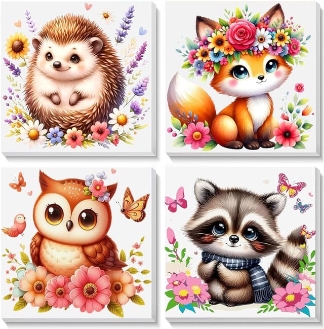 Detalle de Pujeknm Tiere Malen nach Zahlen 20x20 cm