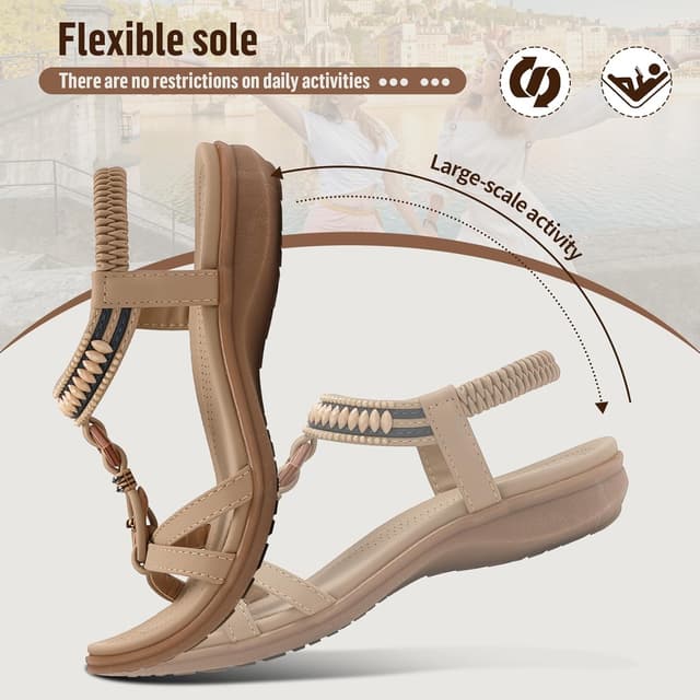 Detalle de Littleplum Sandalen Damen mit flachen Riemen