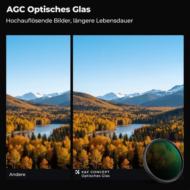 Detalle 2 de K&F CONCEPT Nano-X 77mm ND2-400 variabler ND Filter