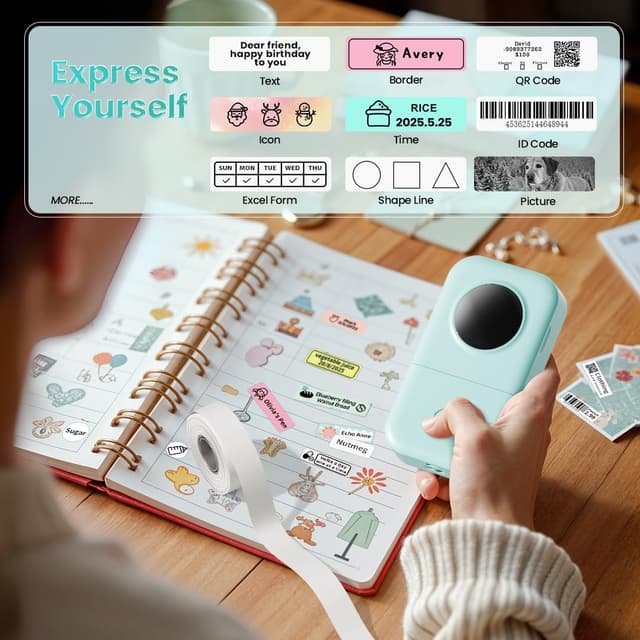 Detalle de Phomemo D30 thermal label maker for 30mm tape