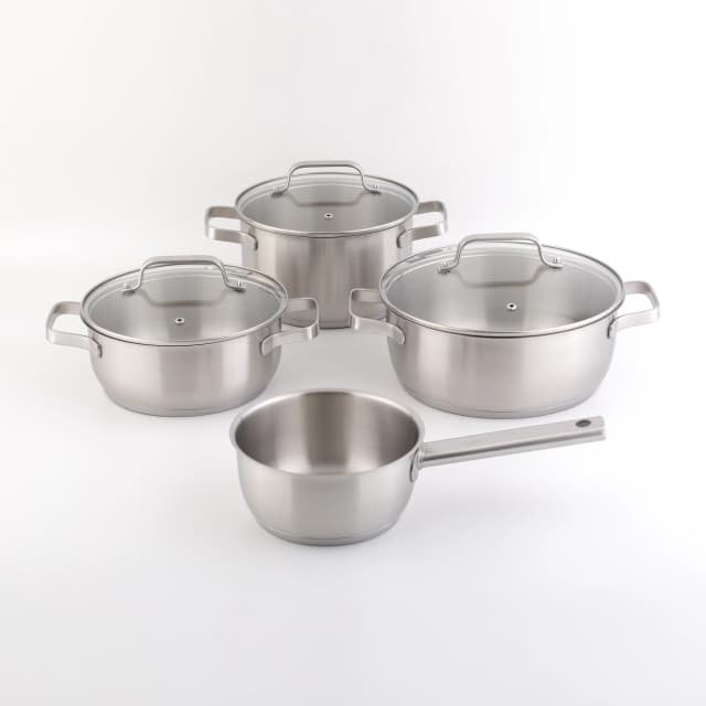 Detalle de El Corte Inglés Batería de acero inoxidable Smart 4 piezas