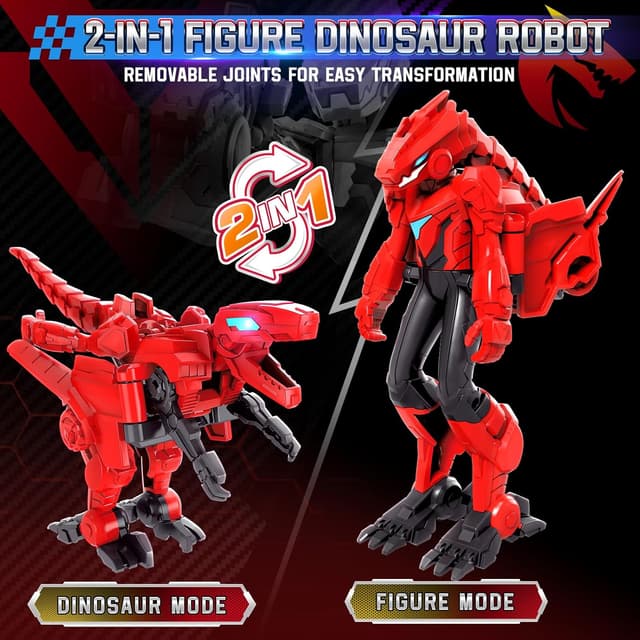 Detalle de 2 en 1 dinosaures transformables 5 pouces