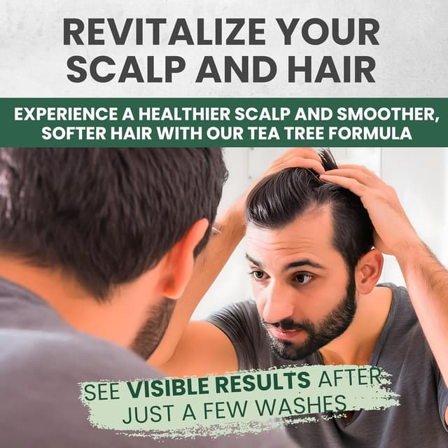 Detalle de KESMEDIK Tea Tree Oil Shampoo MaxTherapy (16 fl oz) — Clarifying, sulfate-free relief for itchy scalp