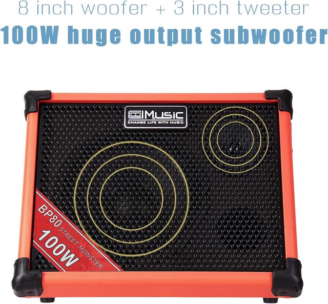 Detalle 2 de Coolmusic BP80 100W outdoor Bluetooth amplifier 🎤