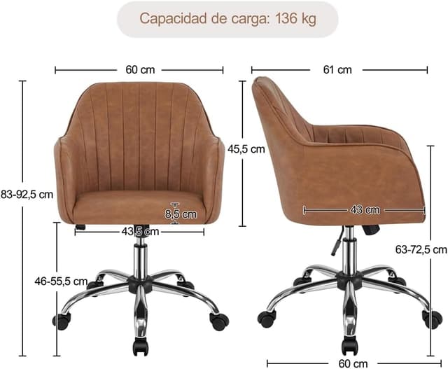 Thumbnail 2 de Yaheetech Silla de Oficina Ergonómica