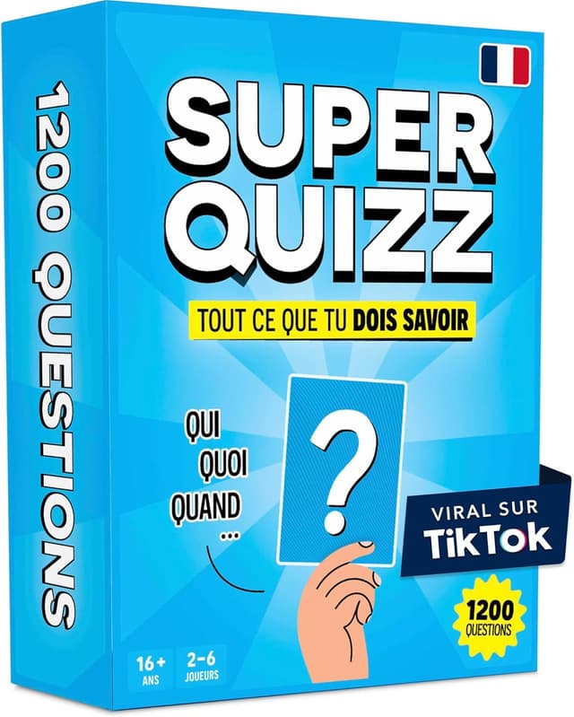 Detalle de The World Game Super Quizz (Française) — jeu trivial Super Quizz avec 1200 questions de culture générale