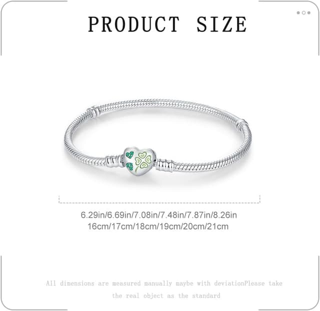 Detalle 2 de BOIGEGU Armband Damen versilbert mit Herz- und Schlangen-Gliedern (925er Silber, 19 cm)