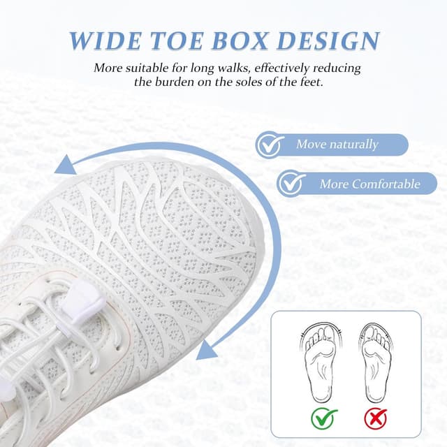 Detalle de Jmzb Barefoot Shoes for Women & Men — Wide Toe Box Trail & Water Walking Sneakers