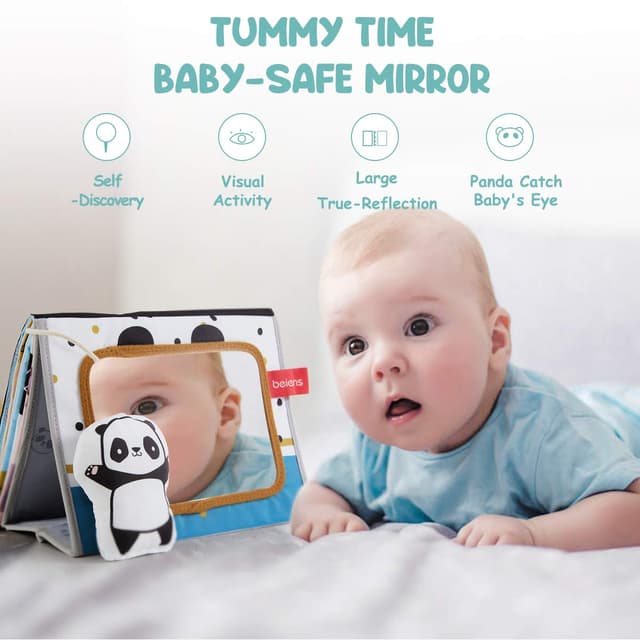 Detalle 2 de beiens Baby Spielzeug Faltbarer Spiegel 2‑in‑1