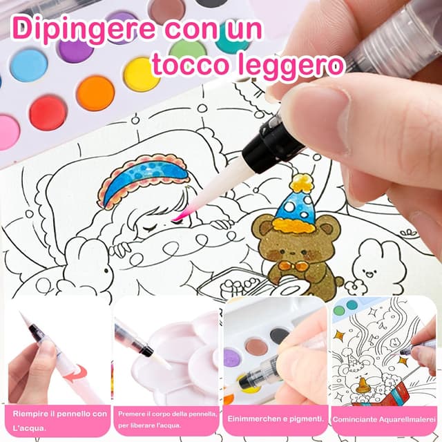 Thumbnail 2 de Aannanl Libro da Colorare con Acqua 24 pagine