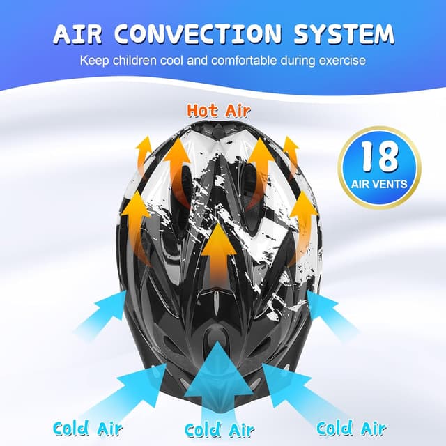 Detalle 2 de Kids Bike Helmet (Age 3–14) Adjustable Children’s Scooter, Skating & Cycling Helmet, 50–58cm