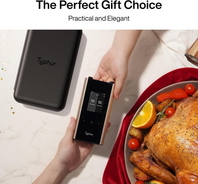 Thumbnail 6 de Typhur Sync Gold Dual Wireless WiFi Meat Thermometer (2 Slim Probes, Smart Base) with Carrying Case