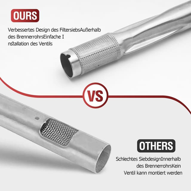 Detalle 2 de Weber Q100 Brenner 43,2 cm Edelstahl